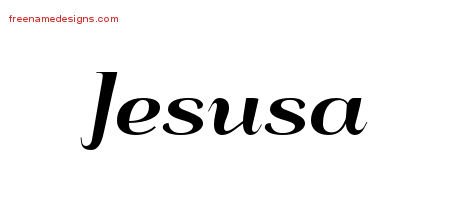 Jesusa Art Deco Name Tattoo Designs