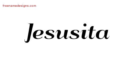 Jesusita Art Deco Name Tattoo Designs