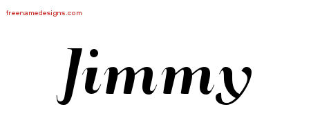 Jimmy Art Deco Name Tattoo Designs