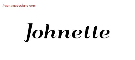 Johnette Art Deco Name Tattoo Designs