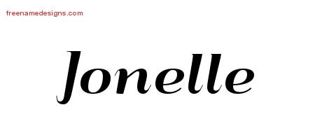 Jonelle Art Deco Name Tattoo Designs