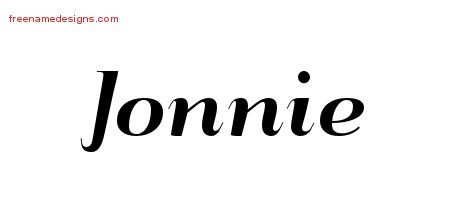 Jonnie Art Deco Name Tattoo Designs