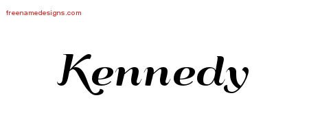 Kennedy Art Deco Name Tattoo Designs