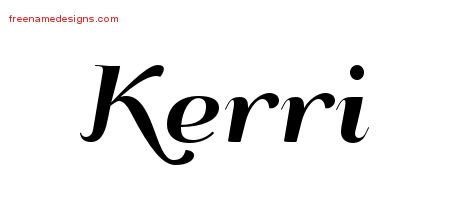 Kerri Art Deco Name Tattoo Designs