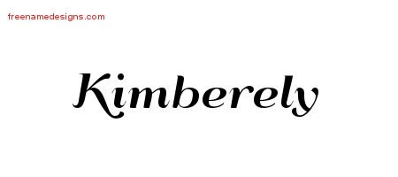 Kimberely Art Deco Name Tattoo Designs