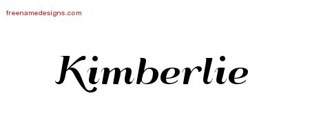 Kimberlie Art Deco Name Tattoo Designs