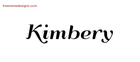 Kimbery Art Deco Name Tattoo Designs