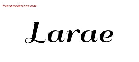 Larae Art Deco Name Tattoo Designs