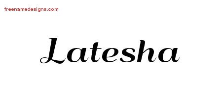 Latesha Art Deco Name Tattoo Designs