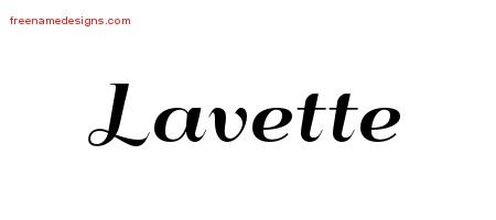 Lavette Art Deco Name Tattoo Designs