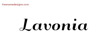 Lavonia Art Deco Name Tattoo Designs