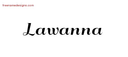 Lawanna Art Deco Name Tattoo Designs