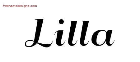 Lilla Art Deco Name Tattoo Designs
