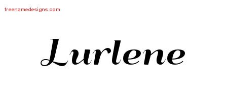 Lurlene Art Deco Name Tattoo Designs