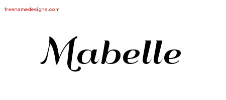 Art Deco Name Tattoo Designs Mabelle Printable - Free Name Designs