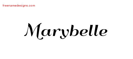 Marybelle Art Deco Name Tattoo Designs