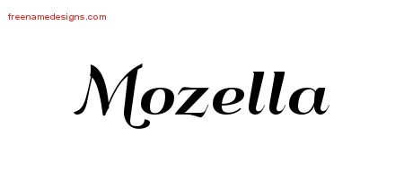 Mozella Art Deco Name Tattoo Designs