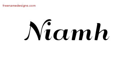 Niamh Art Deco Name Tattoo Designs