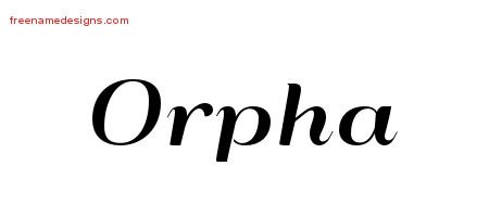 Orpha Art Deco Name Tattoo Designs