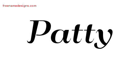 Patty Art Deco Name Tattoo Designs