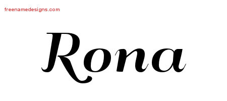 Art Deco Name Tattoo Designs Rona Printable - Free Name Designs