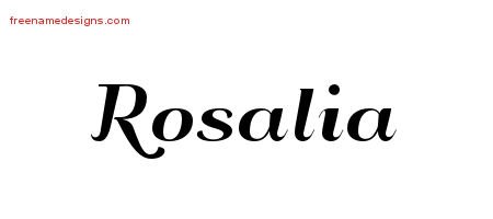 Rosalia Art Deco Name Tattoo Designs
