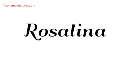 Rosalina Art Deco Name Tattoo Designs