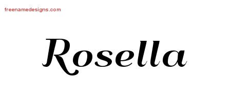 Rosella Art Deco Name Tattoo Designs