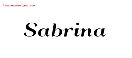 Sabrina Art Deco Name Tattoo Designs