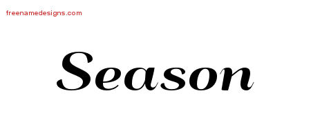 Season Art Deco Name Tattoo Designs