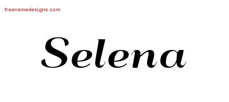 Selena Art Deco Name Tattoo Designs