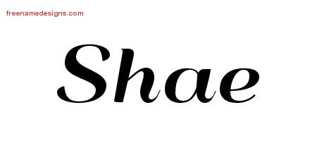 Shae Art Deco Name Tattoo Designs