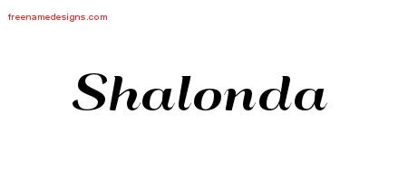 Shalonda Art Deco Name Tattoo Designs