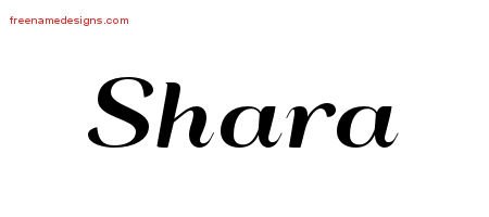 Shara Art Deco Name Tattoo Designs