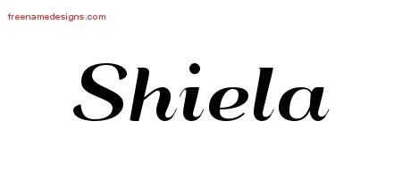 Shiela Art Deco Name Tattoo Designs