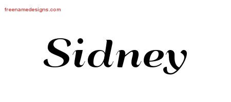 Sidney Art Deco Name Tattoo Designs