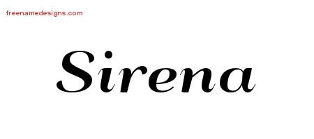 Sirena Art Deco Name Tattoo Designs