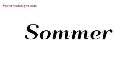 Sommer Art Deco Name Tattoo Designs
