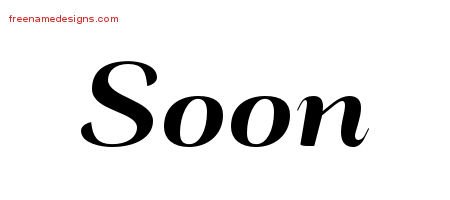 Soon Art Deco Name Tattoo Designs