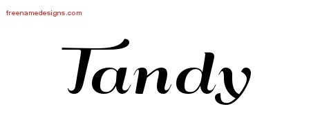 Tandy Art Deco Name Tattoo Designs
