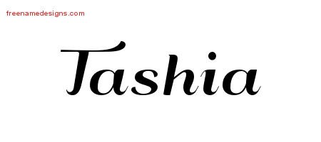 Tashia Art Deco Name Tattoo Designs