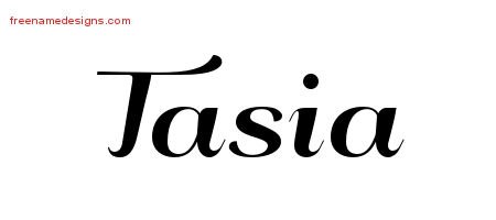 Tasia Art Deco Name Tattoo Designs