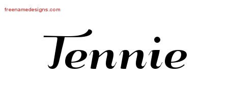 Tennie Art Deco Name Tattoo Designs
