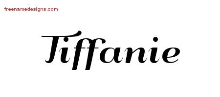 Tiffanie Art Deco Name Tattoo Designs