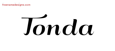 Tonda Art Deco Name Tattoo Designs