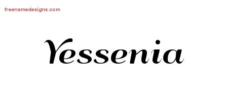 Yessenia Art Deco Name Tattoo Designs
