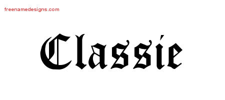 Classie Blackletter Name Tattoo Designs