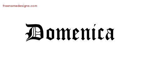 Domenica Blackletter Name Tattoo Designs