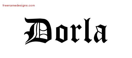 Dorla Blackletter Name Tattoo Designs