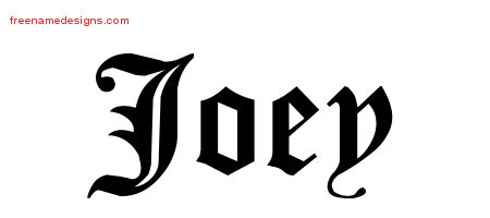 Blackletter Name Tattoo Designs Joey Graphic Download - Free Name Designs